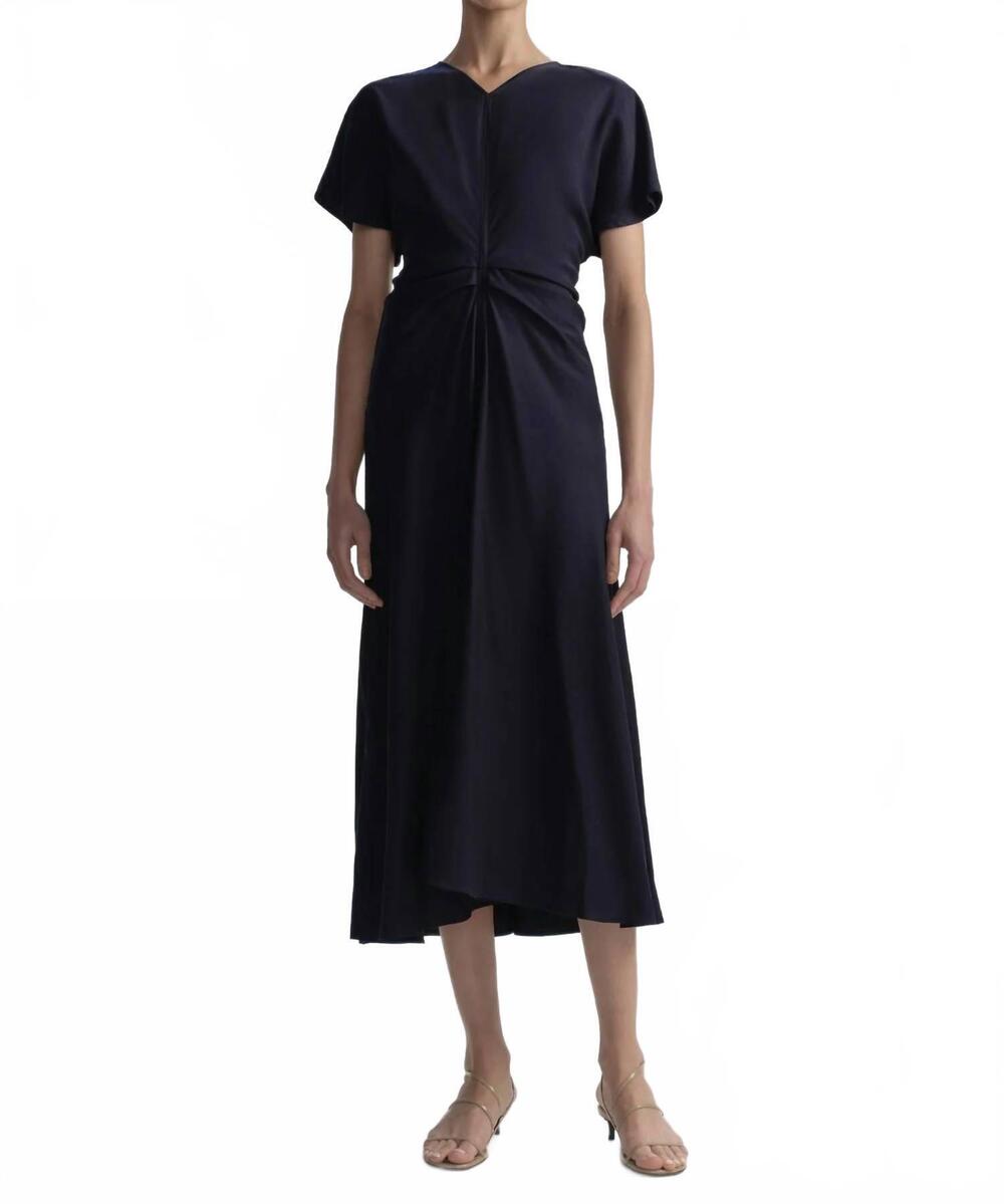 NEW A.L.C. rem ruched dress in navy
